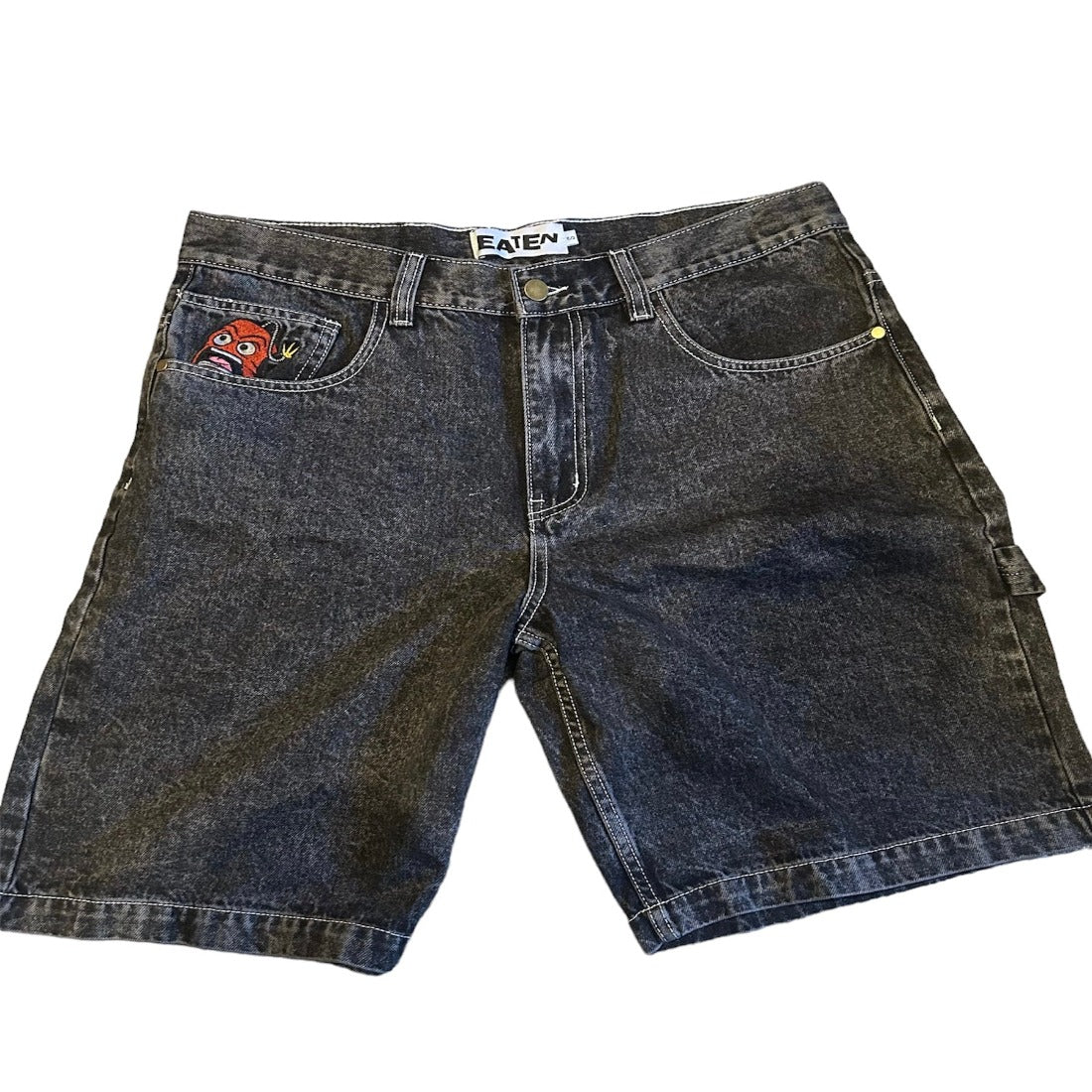 Exploding Baggy Jorts - Acid Wash Black